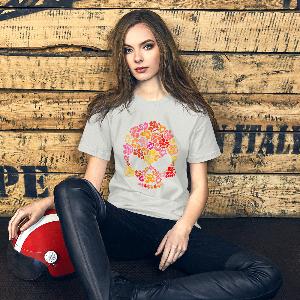 Skull Flowers Unisex t-shirt