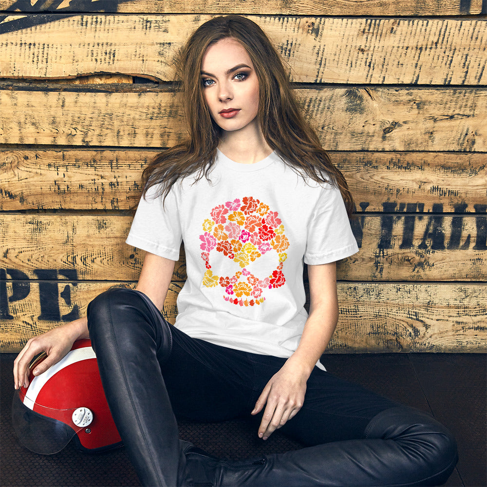 Skull Flowers Unisex t-shirt