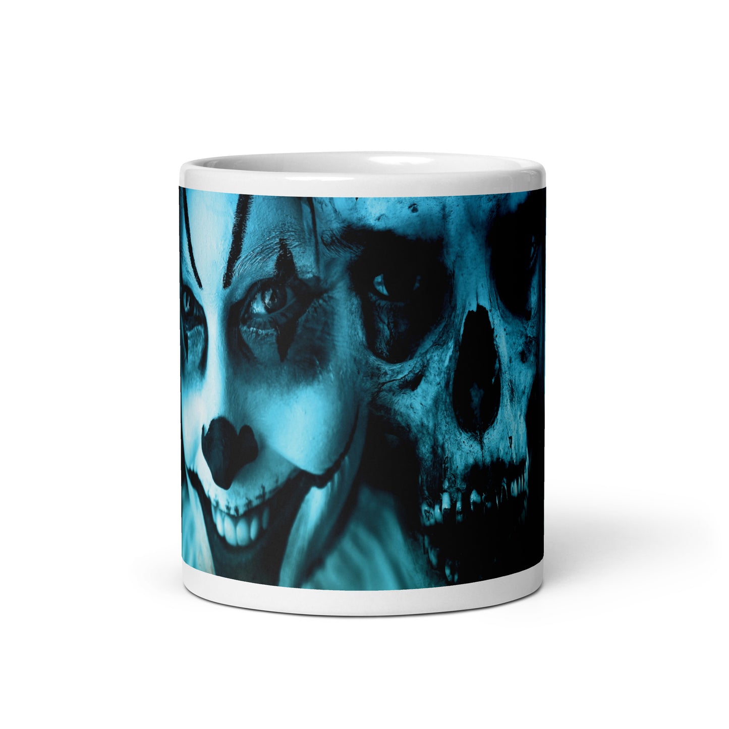 Scary Clowns White glossy mug