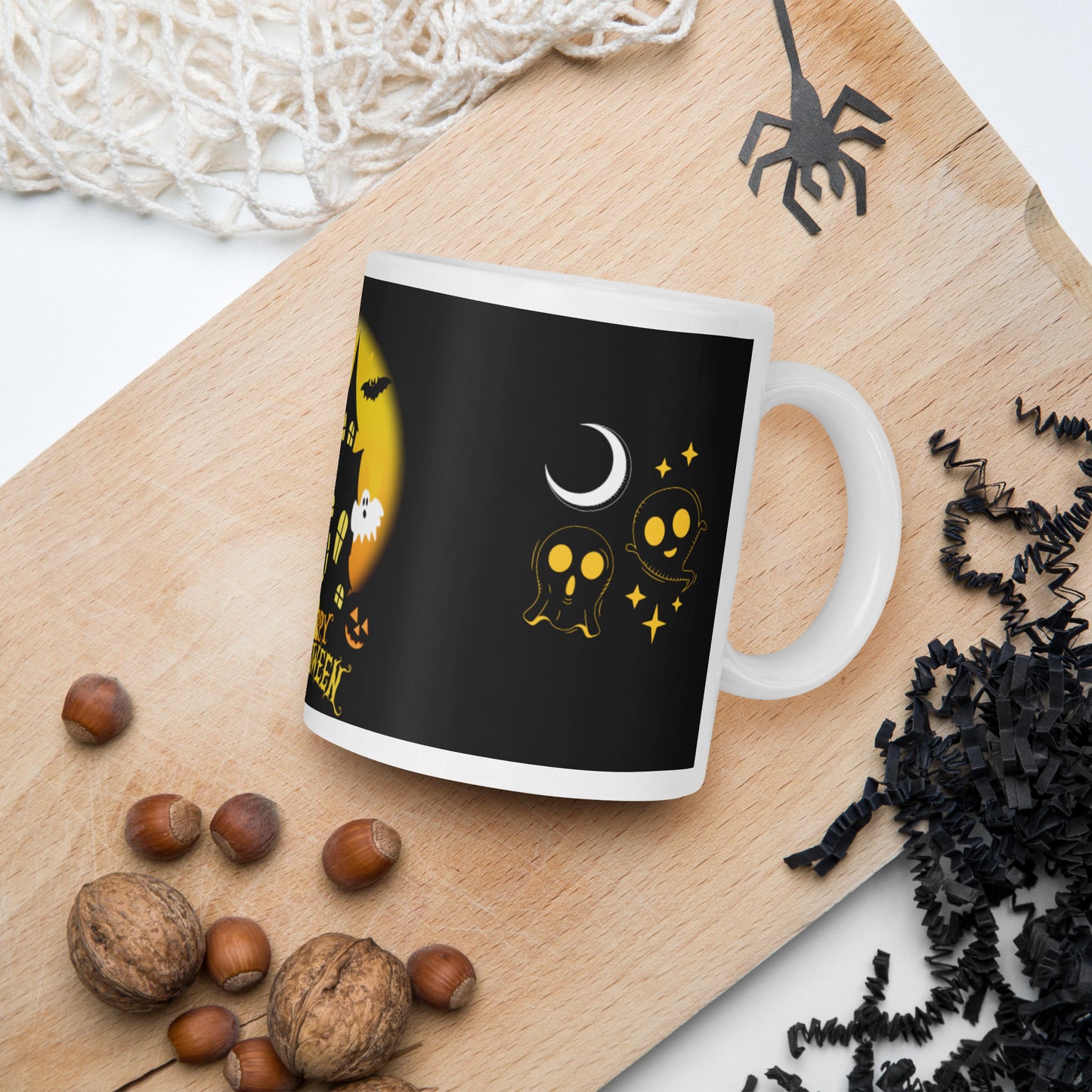 Happy Halloween 1 White glossy mug