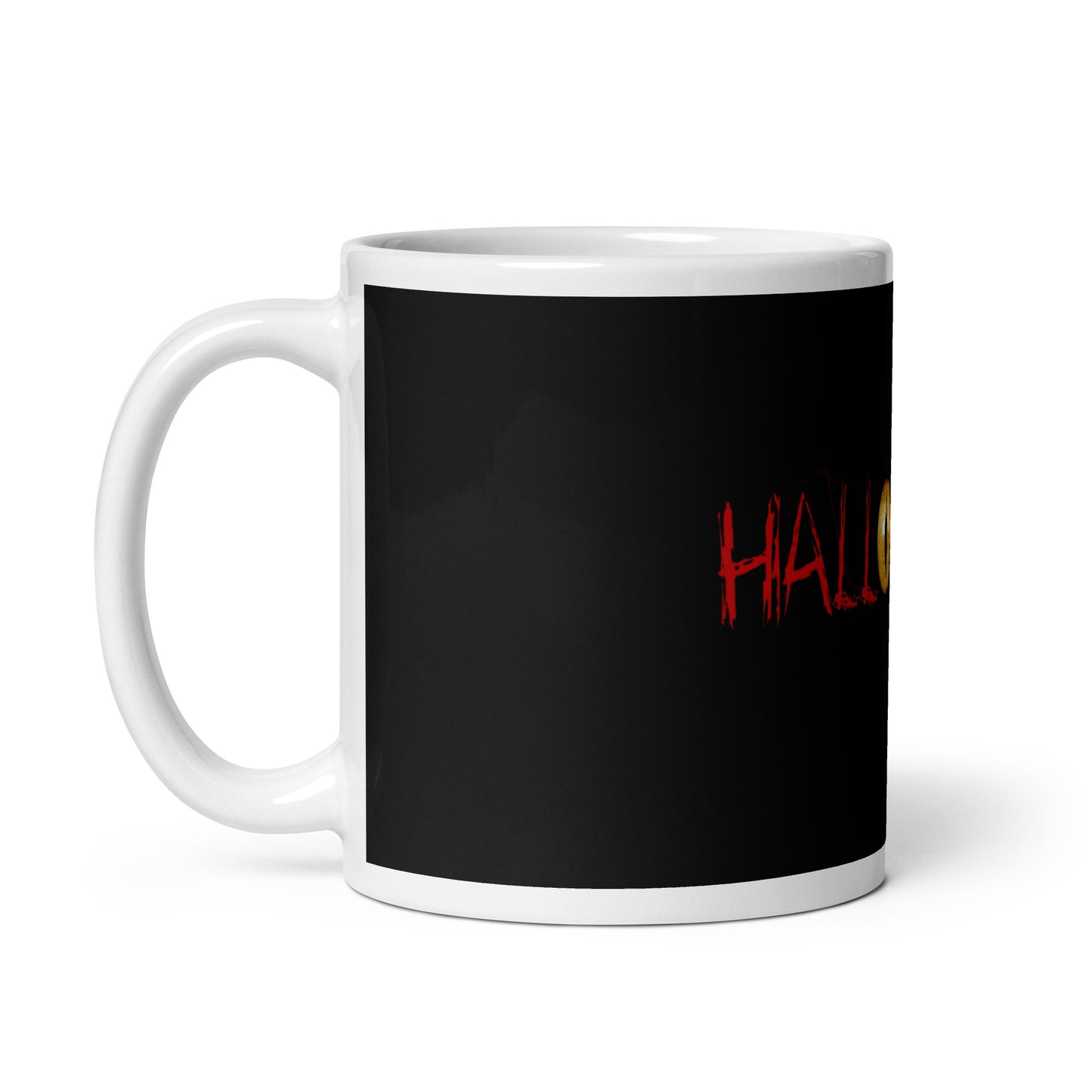 Halloween Eye White glossy mug