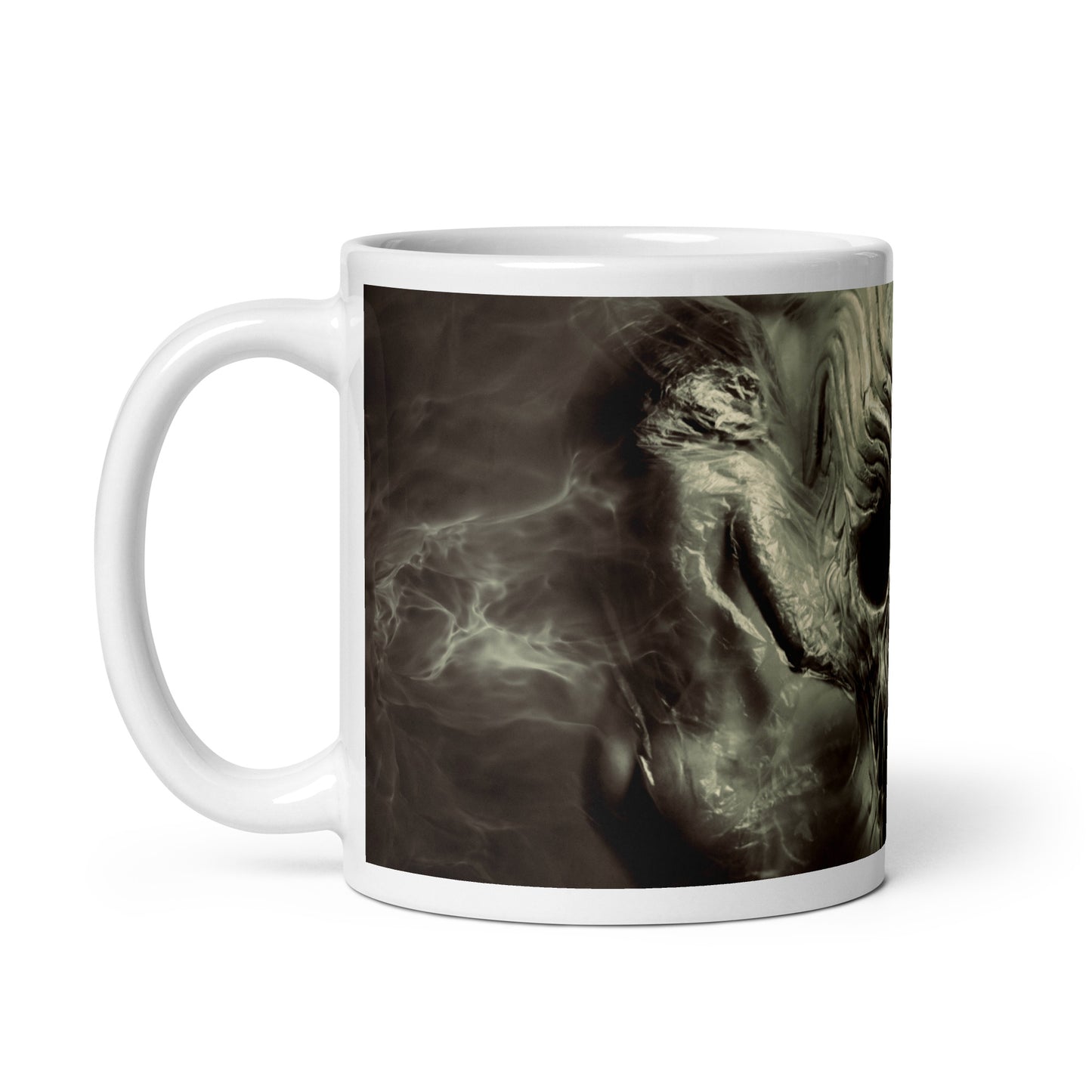 Fantasy Skull White glossy mug