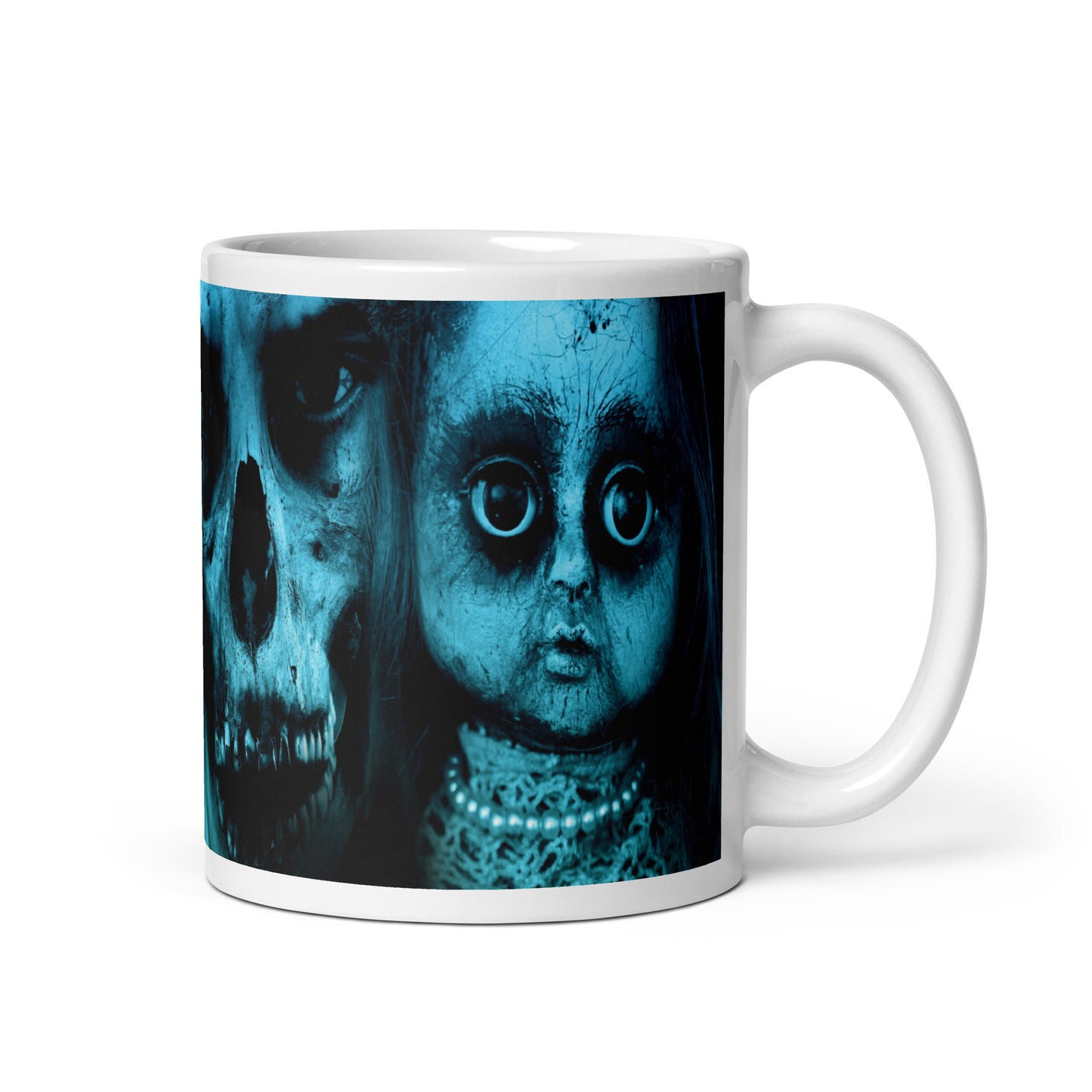 Scary Clowns White glossy mug