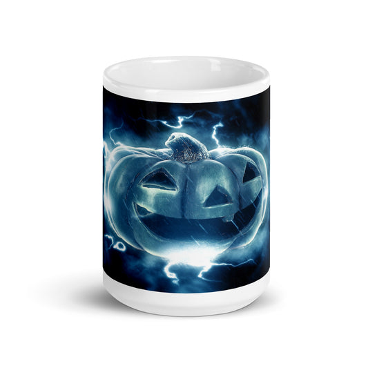 Ghost Pumpkin White glossy mug