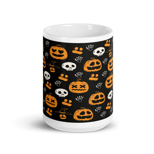 Halloween Fun White glossy mug