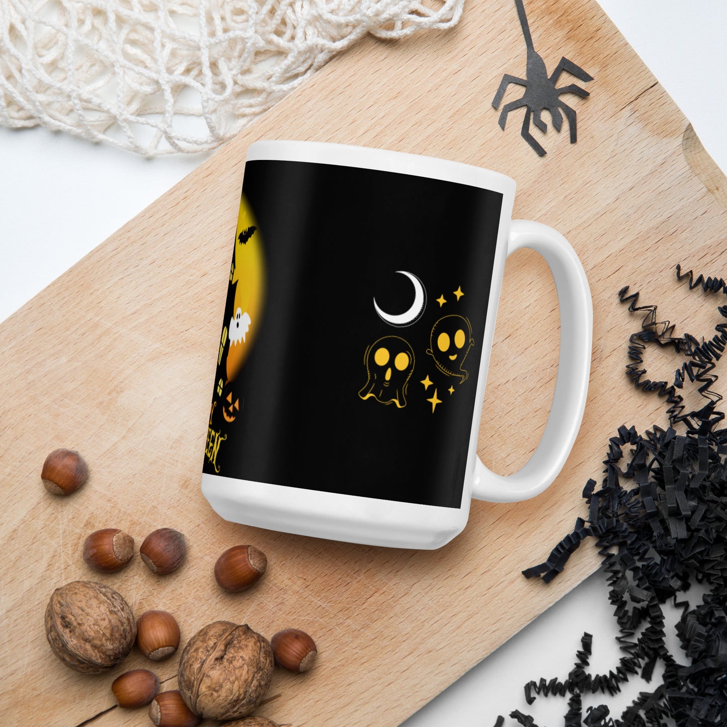 Happy Halloween 1 White glossy mug