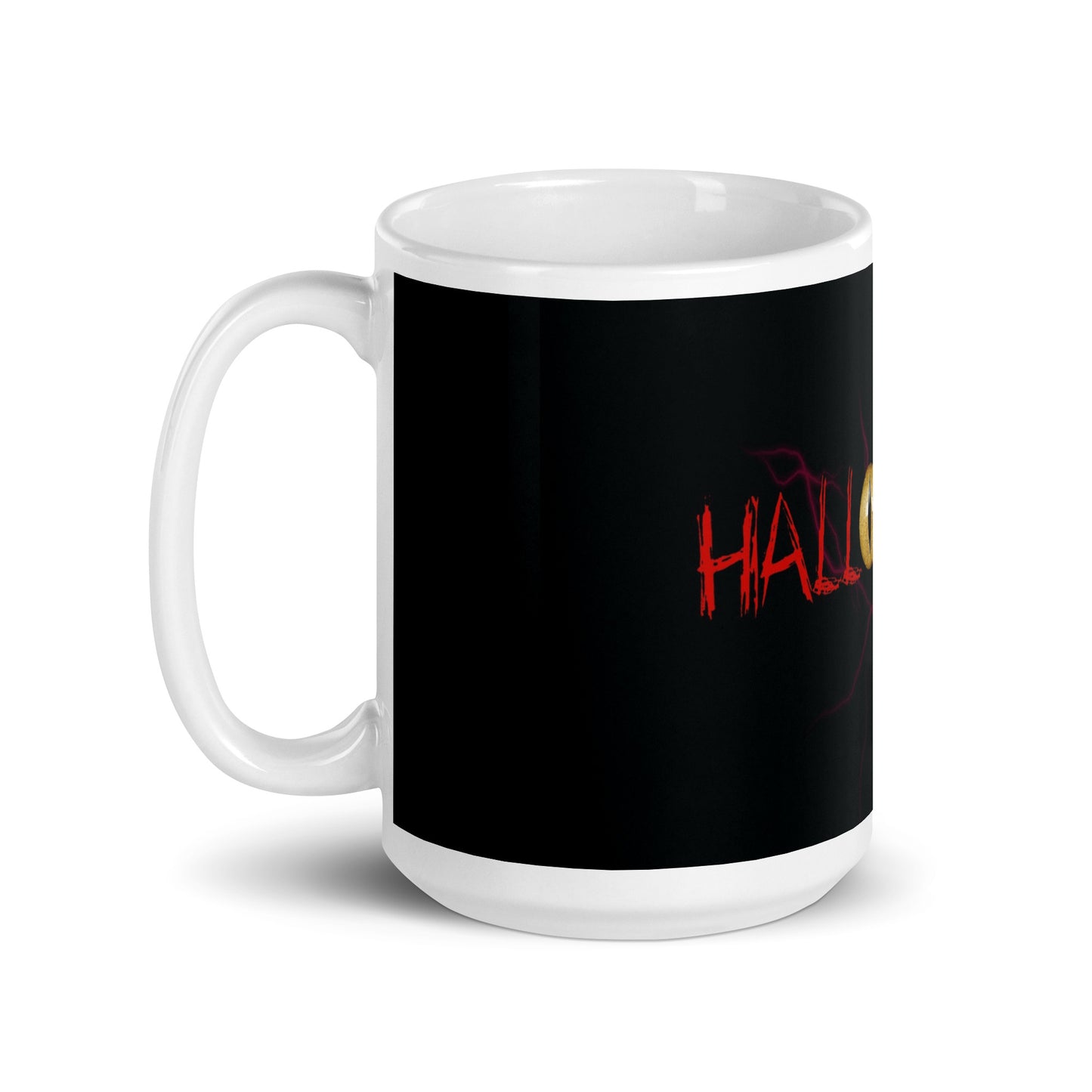 Halloween Eye White glossy mug