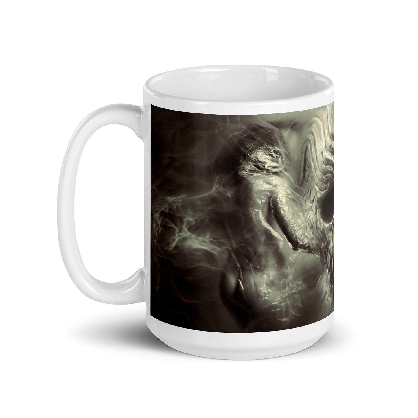 Fantasy Skull White glossy mug