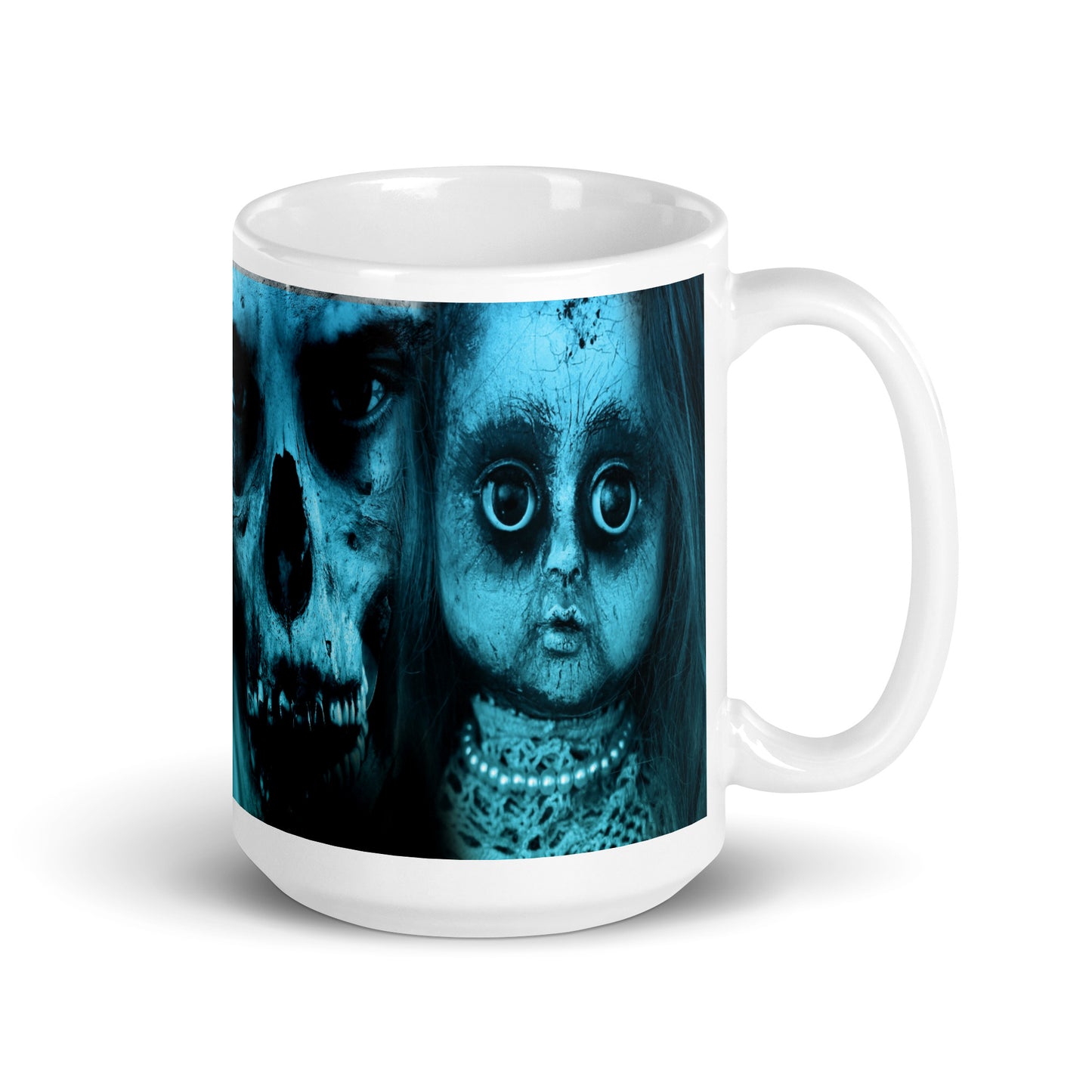 Scary Clowns White glossy mug